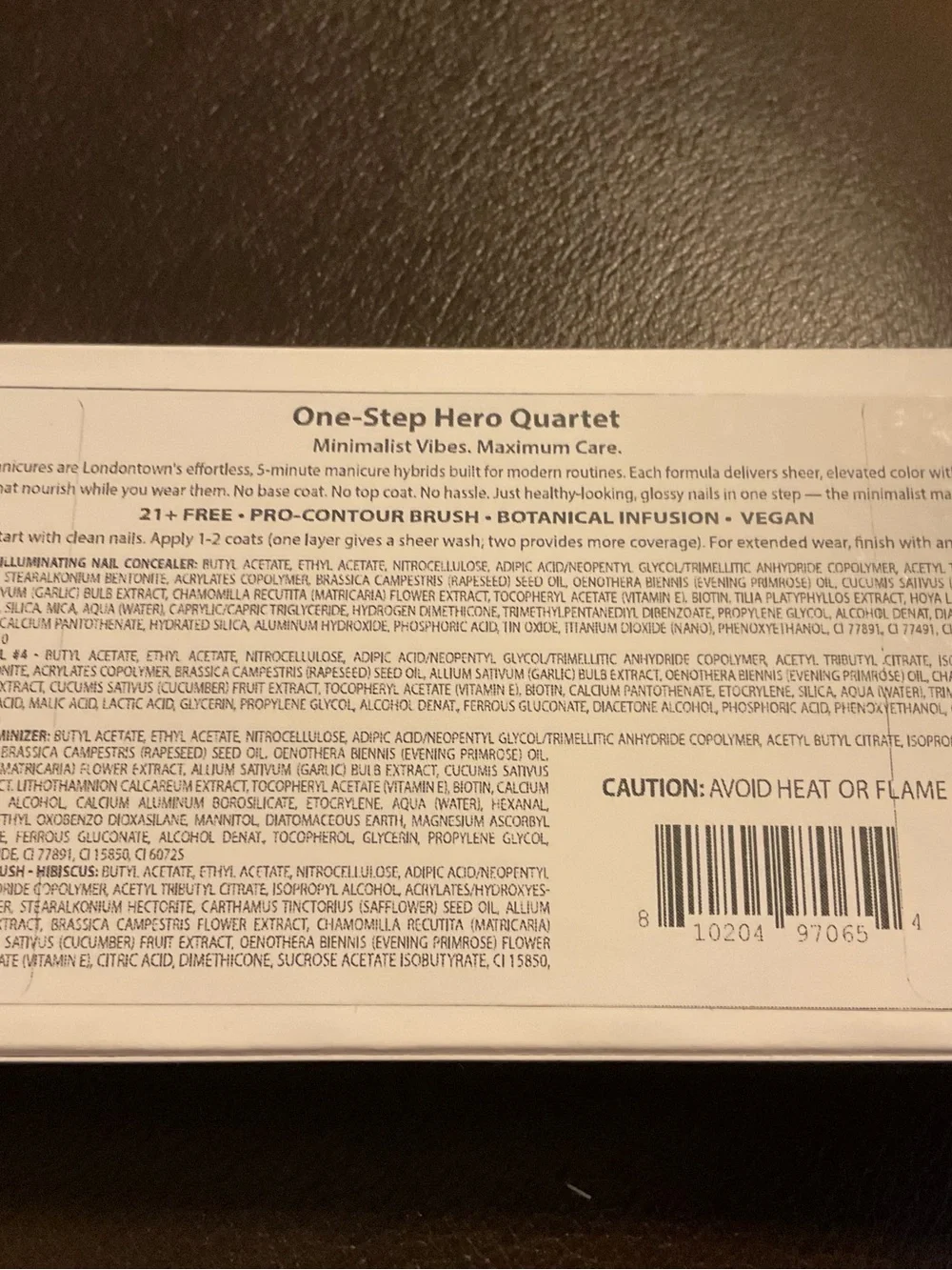 LONDONTOWN KUR ONE STEP HERO QUARTET 4 PIECE SET GLITTER PERFECTING ILLUMINATING